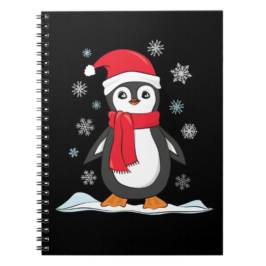 クリスマスかわいいペンギン ノートブック (正面)