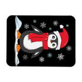 クリスマスかわいいペンギン マグネット (横)