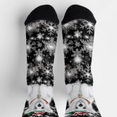 クリスマスかわいいホッキョクグマの子、サンタベアの子 ソックス (上部)