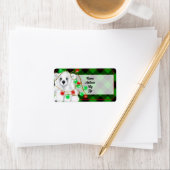 クリスマスかわいいホッキョクグマの子、サンタベアの子 ラベル (インサイチュ)