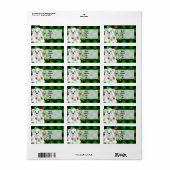 クリスマスかわいいホッキョクグマの子、サンタベアの子 ラベル (フルシート)