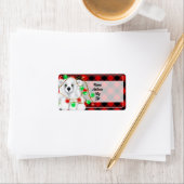 クリスマスかわいいホッキョクグマの子、サンタベアの子 ラベル (インサイチュ)