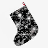 クリスマスかわいいホッキョクグマの子、サンタベアの子 ラージクリスマスストッキング (裏面 (吊り時))