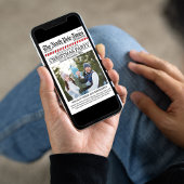 クリスマスかわいいホリデーパーティー新聞QRコード 招待状