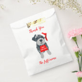 クリスマスかわいいミニチュアシュナウザードッグサンタハット フェイバーバッグ (封をした状態)