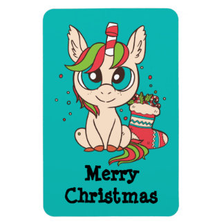 クリスマスかわいいユニコーン マグネット