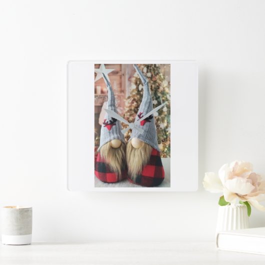 ****クリスマスかわいい仕上げ格言****時計 スクエア壁時計 (ホーム)