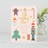 クリスマスかわいい何おもしろい誕生日 招待状 (スタンド正面)