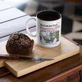 クリスマスかわいい写真お洒落新聞プリント ツートーンマグカップ