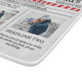 クリスマスかわいい写真コラージュシンプル新聞 カッティングボード (角)