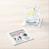 クリスマスかわいい写真コラージュシンプル新聞 スクエアペーパーコースター (インサイチュ)