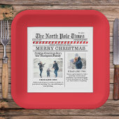 クリスマスかわいい写真コラージュシンプル新聞 ペーパープレート