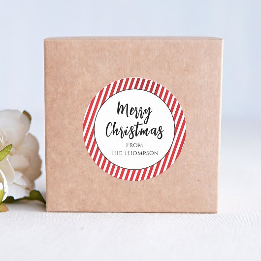 クリスマスかわいい写真コラージュシンプル新聞 ラウンドシール