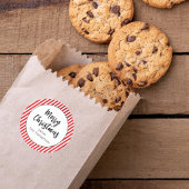 クリスマスかわいい写真コラージュシンプル新聞 ラウンドシール