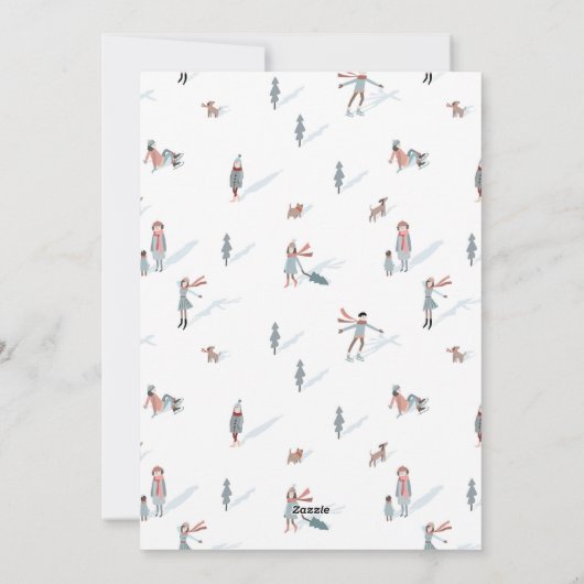 クリスマスかわいい写真ホリデーカード シーズンカード (裏面)