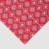 クリスマスかわいい冬の赤い雪片パターン 薄葉紙 (詳細)