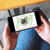 クリスマスかわいい喜びタイポグラフィシンプル2枚の写真 シーズンカード