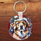 クリスマスかわいい子犬 キーホルダー (裏面)