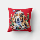 クリスマスかわいい子犬 クッション (裏面)