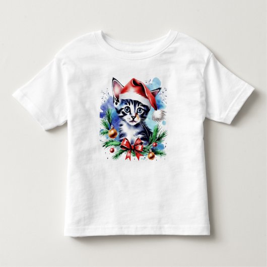 クリスマスかわいい子犬 トドラーTシャツ (正面)