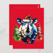 クリスマスかわいい子犬 ポストカード (正面/裏面)