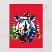 クリスマスかわいい子犬 ポストカード (正面)