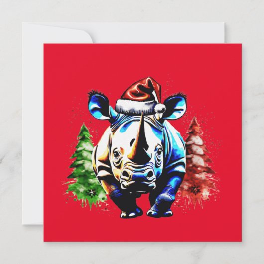 クリスマスかわいい子犬 招待状 (正面)