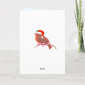 クリスマスかわいい小鳥 カード (裏面)