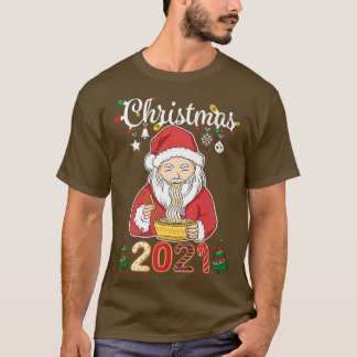 クリスマスかわいい日本のアニメサンタクリスマスラ Tシャツ
