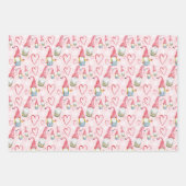 クリスマスかわいい格言を恋に ラッピングペーパーシート (正面)