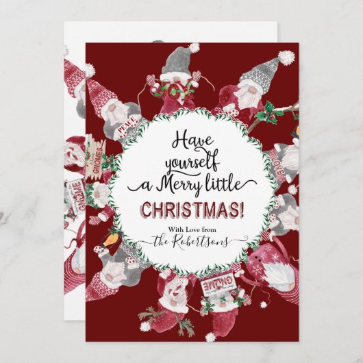 クリスマスかわいい格言ラブジョイピース写真 シーズンカード (正面/裏面)