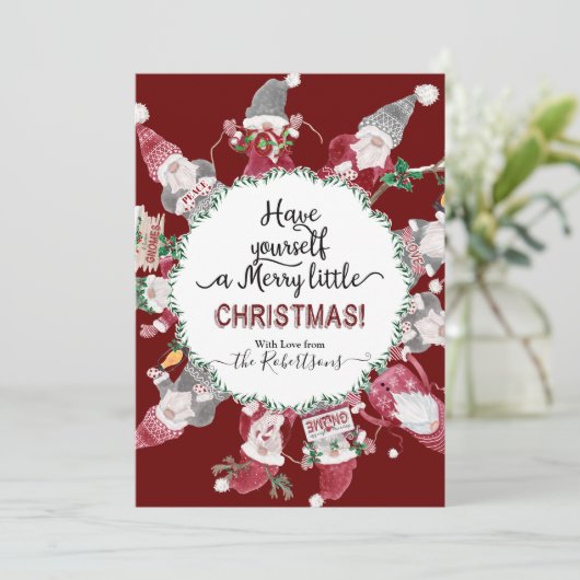 クリスマスかわいい格言ラブジョイピース写真 シーズンカード (スタンド正面)