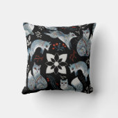 クリスマスかわいい森のキツネの動物のパターン クッション (裏面)