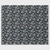 クリスマスかわいい森のキツネの動物のパターン ラッピングペーパー (フラット)