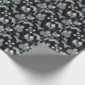 クリスマスかわいい森のキツネの動物のパターン ラッピングペーパー (角)