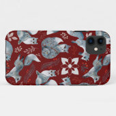 クリスマスかわいい森のキツネの動物のパターン Case-Mate iPhoneケース (裏面(横))