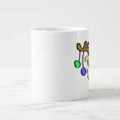 クリスマスかわいい漫画レッドノーズトナカイ ジャンボコーヒーマグカップ (正面)