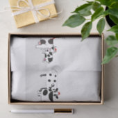 クリスマスかわいい牛ハッピーホリデー 薄葉紙 (ギフト)