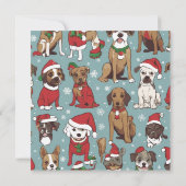 クリスマスかわいい犬のパターン (裏面)