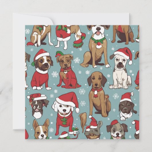 クリスマスかわいい犬のパターン (正面)