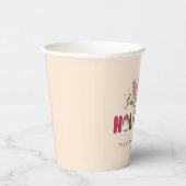 クリスマスかわいい犬のモダン家族 紙コップ (右)