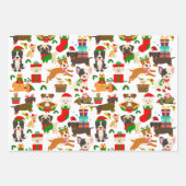 クリスマスかわいい犬 ラッピングペーパーシート (正面)