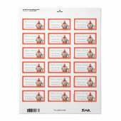 クリスマスかわいい猫住所 シール (フルシート)