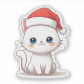 クリスマスかわいい猫 シール (正面)