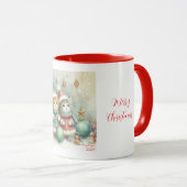 クリスマスかわいい猫 マグカップ (正面右)