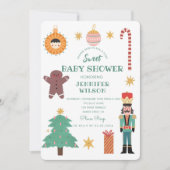 クリスマスかわいい甘いベビーベビーシャワー 招待状 (正面)