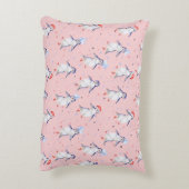 クリスマスかわいい踊りペンギン柄アクセントピル アクセントクッション (裏面(縦))