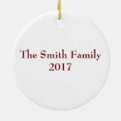 クリスマスかわいい雪だるまとトナカイ・バンド セラミックオーナメント (裏面)