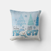 クリスマスかわいい雪だるま クッション (正面)