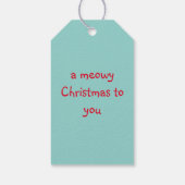 クリスマスかわいい黒猫ギフトラベル ギフトタグ (裏面)